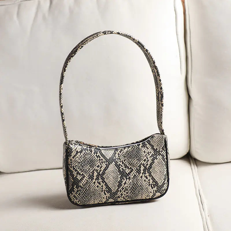 Vintage Snake Print Shoulder Bag for Women, 2020 Design